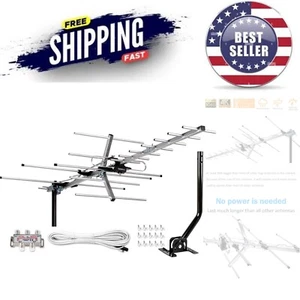 Yagi Satellite HD TV Antenna 200 Mile Range Digital OTA for 4K 4 TVs Mounting... - Picture 1 of 9