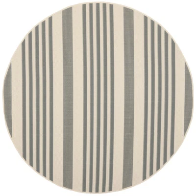 SAFAVIEH Outdoor CY6062-236 Courtyard  Grey / Bone Rug - Image 1 of 4