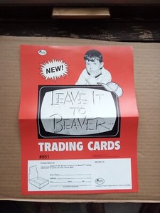 1983 Pacific Leave It To Beaver Trading Cards Order Form / Poster