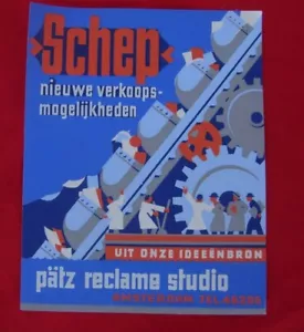 Art Deco Poster European Europe Amsterdam Patz Reclame Studio Dutch Holland - Picture 1 of 9