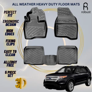 Tapetes forros para Ford Explorer 2011-2019 todo tipo de clima alfombras de coche 3D de alta resistencia - Imagen 1 de 9
