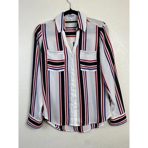 Express The Portofino camicia donna top taglia small slim fit righe multicolore - Foto 1 di 10