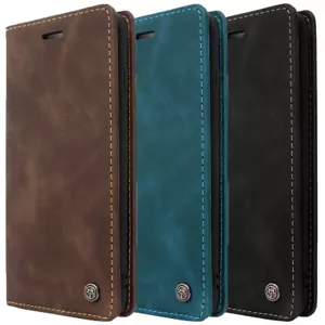 Magnet Flip Leder Hülle für iPhone 14 13 12 11 Pro Max Mini SE 2022/8 7 Plus - Bild 1 von 20