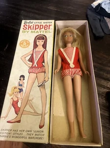 Vintage 1963 Skipper Barbie Sister Doll With Box & Outfit Blonde Hair - Picture 1 of 4