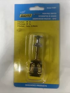 Interruptor push-pull de alta resistencia Seachoice 11901 latón cromado 12 V - Imagen 1 de 1