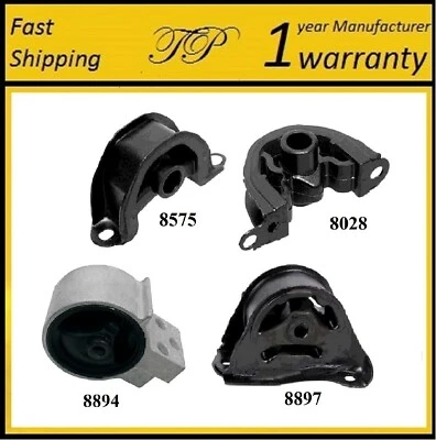 4 PIEZAS MONTAJE MOTOR DELANTERO Y TRASERO PARA HONDA CIVIC DEL SOL 1994-1997 1.6L SI Foto 1 de 4