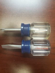 CRAFTSMAN 4116 & 41784 #2 PHIL & 1/4" FLAT STUBBY SCREWDRIVER SET MADE USA - Picture 1 of 3