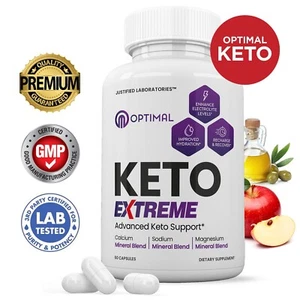 Optimal Keto ACV Pills Extreme 1675MG New Improved Formula 60 Capsules - Picture 1 of 5