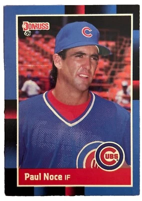 Excellent: Vintage 1988 Donruss Paul Noce Chicago Cubs Rookie Trading Card - Image 1 of 2