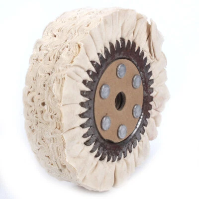 150mm Cotton Airway Buffing Wheel Metal Polishing Wheel For Bench Grinder 66Ply - Image 1 of 4
