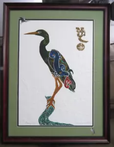 Jonna White Art Work Moonstone Embossed Etching Color Signed Frames - Picture 1 of 23