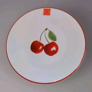 Isaac Mizrahi Melamine Cherry Plates Dinner 4 Fruit Red White Target Summer - Picture 1 of 8