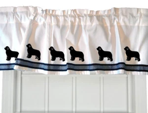 Terranova (Landseer disponible) Cenefa de ventana de perro/tratamiento opciones de color - Imagen 1 de 10