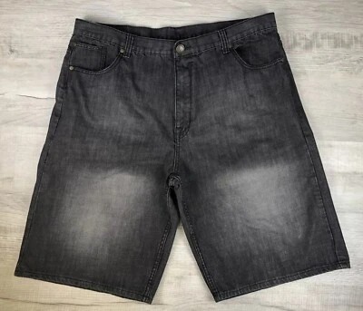 Pantalones Cortos PJ Mark Jean Desteñidos Negros Denim De Colección Y2K 100% Algodón Hombres 44 (Real 42) Foto 1 de 4