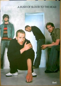 COLDPLAY promo POSTER A Rush Of Blood GRAMMY VERSION 2002 -- 18 in x 24 inches - Picture 1 of 2