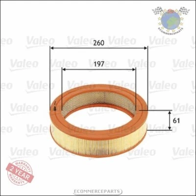 Filtre à air Valeo pour CARBODIES FX ISUZU TROOPER CAMPO LTI TX NISSAN BLUEBIRD - Photo 1/4