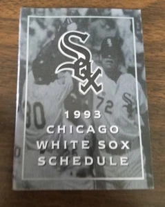1993 Chicago White Sox MLB Pocket Schedule Miller Lite Beer - Picture 1 of 2