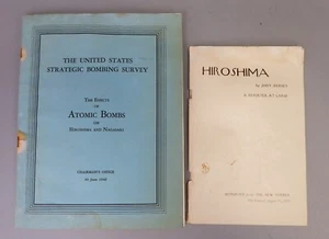 1946 United States Strategic Bombing Survey Effects Atomic Bombs Hiroshima w Map - Picture 1 of 7