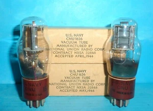 2 National Union CNU-1626 Tubes D Getter Tested Matched D/C's NOS/NIB - Picture 1 of 2