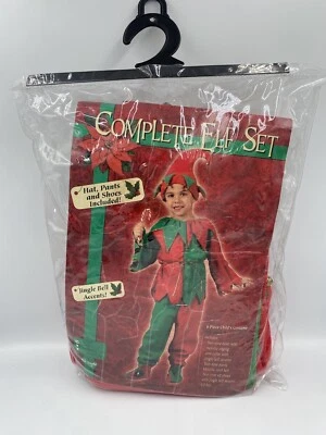 Fun World Youth 男女通用全套精灵套装小号 4-6 全新套装撕裂 — 第 1/4 张图片