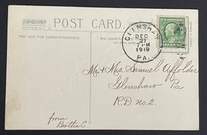 Glenshaw, Pennsylvania Postkarte - verschickt am 21. Dezember 1910 nach City - PA - Bild 1 von 2
