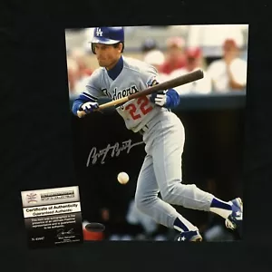 BRETT BUTLER DODGERS SIGNED AUTOGRAPH AUTO 8X10 BUNTING PHOTO UPSC COA (a) - Picture 1 of 3