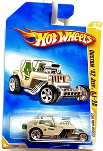 Hot Wheels 2009 New Models Custom ‘42 Jeep CJ-2A Desert Tan SHIPS IN PROTECTOR - Picture 1 of 6