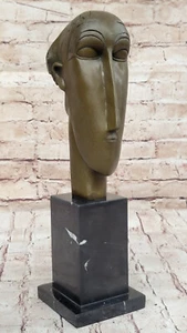 Bronce Abstracto La "Cabeza de Mujer" 1912 Firmado A Modigliani Hecho a Mano Venta - Imagen 1 de 10