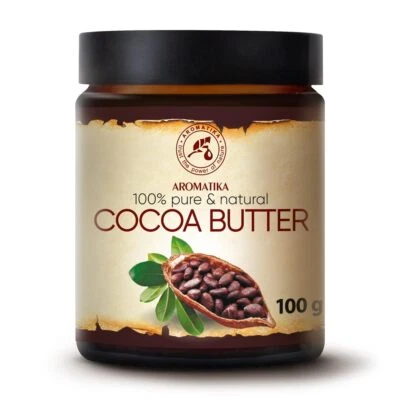 AROMATIKA TRUST THE POWER OF NATURE Cocoa Butter 100g Glas - Südafrika - Kakao Butter Unraffiniert - Native Rein ...