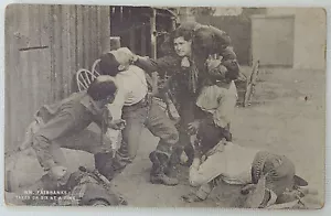 William Fairbanks Silent Film Actor Arcade Card Fighting Six Cowboys Western - Picture 1 of 2