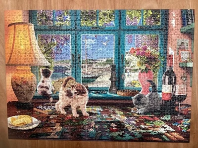 (A512)  1000 Piece Jigsaw - The puzzlers desk" - Used - Image 1 of 4