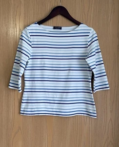 Saint James | Gr. Small (US 10) | Galathee II gestreift blau weiß Stretch Strick - Bild 1 von 11