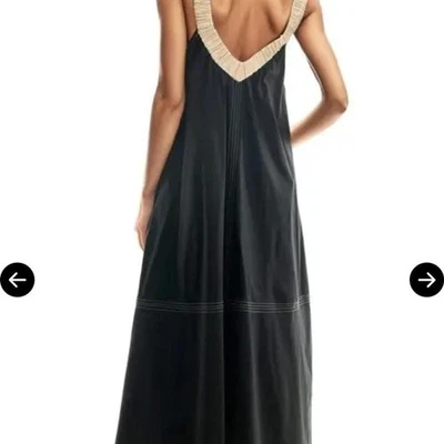 Socialite Women's Black and Navy Dress  - Image 1 of 4