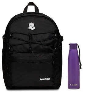 Invicta BLOW UP PLAIN BACKPACK GRS + Invicta Borraccia, Viola, Borraccia Termica - Foto 1 di 8