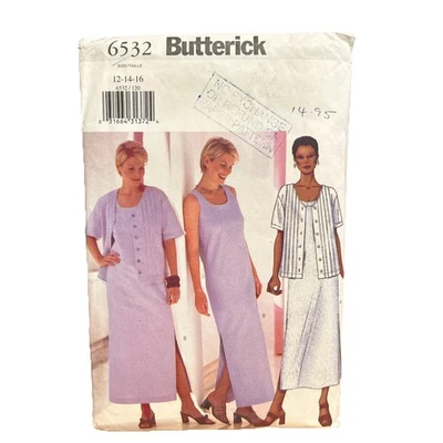 Butterick 6532 Size 12-16  Jacket & Dress Sewing Pattern - Image 1 of 2