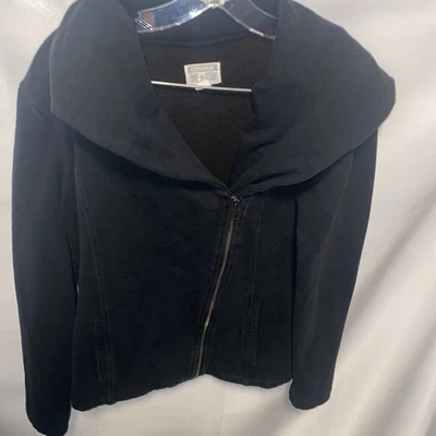Chaqueta Converse One Star Mujer L Negra Cremallera Completa Asimétrica Informal Retro Foto 1 de 4