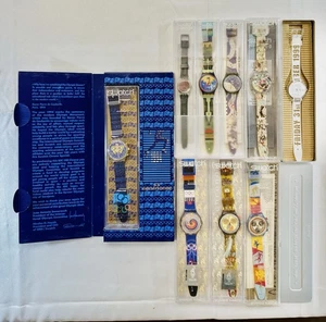 SWATCH watches NIB NOS Limited Edition Rare 80s 90s vintage Lot (9) - Picture 1 of 14