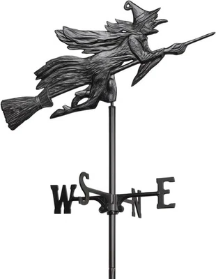 Veleta Whitehall Products Flying Witch Garden, negra  Foto 1 de 4