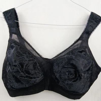 Sujetador Playtex 18 Hour para mujer negro 38C sin cables sin forro estampado floral correa cómoda Foto 1 de 4