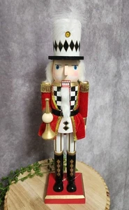 Rot schwarz weiß Harlekin Weihnachten Nussknacker Soldat MacKenzie Stil 15" NEU - Bild 1 von 7
