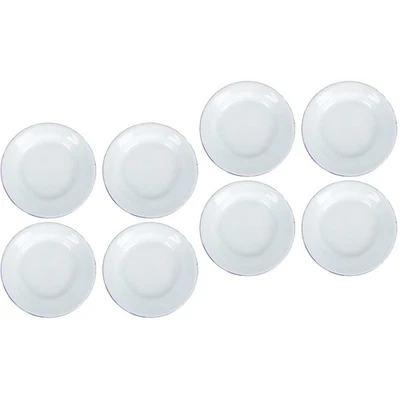  Set of 2 Decorative Enamel Tray Plates Decorated Vintage Enamelware - Image 1 of 4