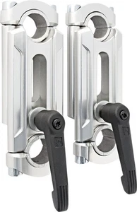 Rox Speed FX Elite Height-Adjustable Snowmobile Handlebar Riser - Clear Anodized - Picture 1 of 4
