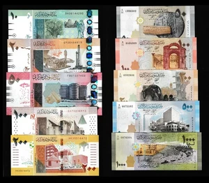 Middle East Two sets notes Sudan 10,20,50,100,200P &Sirrian 50,100,200,500,1000P - Picture 1 of 2
