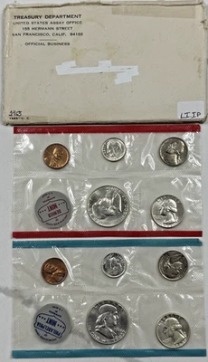 1963 P&D United States Mint 90% Silver Uncirculated Mint Set w/OGP - 10 Coins - Image 1 of 4