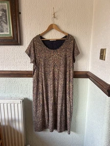 Peruvian Connection  Jersey Dress Size XL Spice Route Autumnal  - Picture 1 of 12