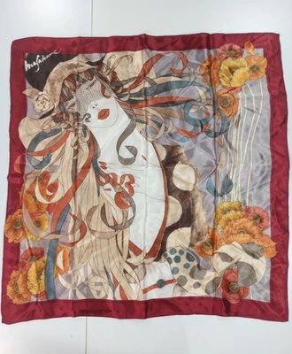 Masakane Yonekura Square Scarf 25" Most likely silk, maybe polyester No Tag - Image 1 of 4