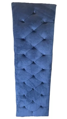 Cabecero Tapizado Queen Tufted - Estilo Terciopelo Azul Profundo - Excelente Estado Foto 1 de 4