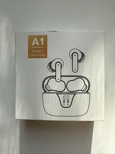 Auricolari wireless A1 auricolari stereo cuffie Bluetooth con custodia di ricarica - nero - Foto 1 di 2