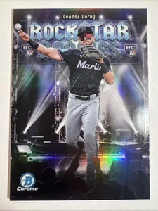 2025 Bowman #RR-13 Connor Norby Rockstar Rookies Miami Marlins Rookie RC - Picture 1 of 2