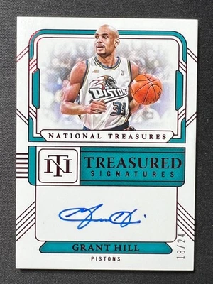 Grant Hill 2024-25 National Treasures Treasured Autographs Red /24 #TS-HIL - Image 1 of 2